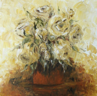 cream roses 